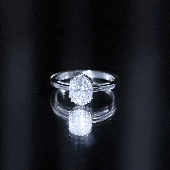 2 Carat Oval Cut Lab Grown Diamond Engagement Ring