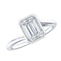 Bezel Set Lab Grown Diamond Bypass Engagement Ring