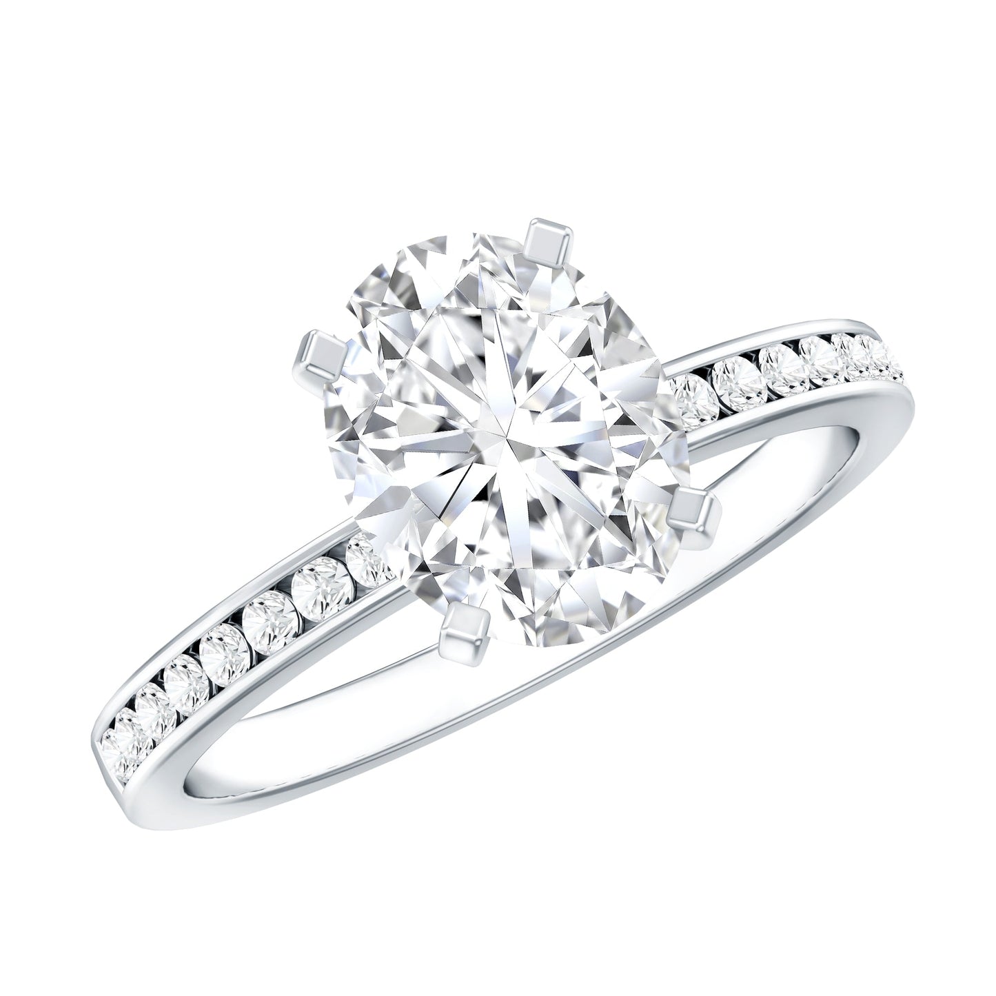 Certified 2 Carat Lab Grown Diamond Oval Engagement Ring