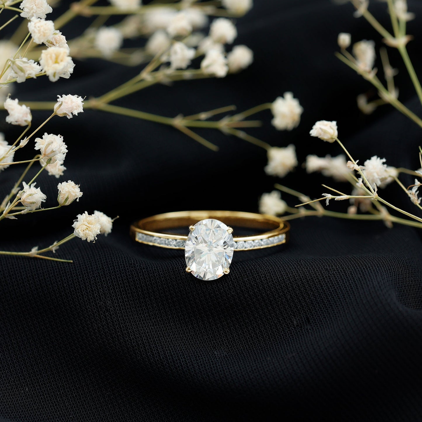 Certified 2 Carat Lab Grown Diamond Oval Engagement Ring