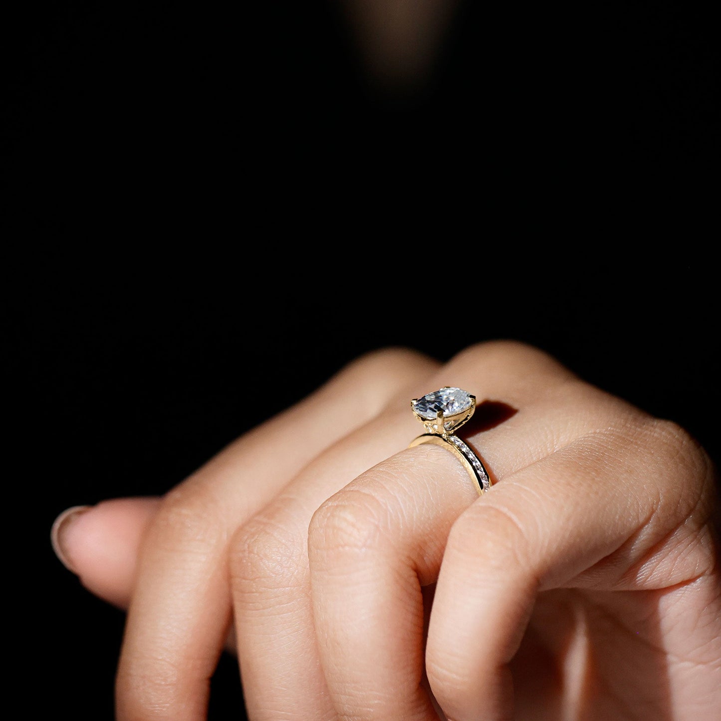 Certified 2 Carat Lab Grown Diamond Oval Engagement Ring