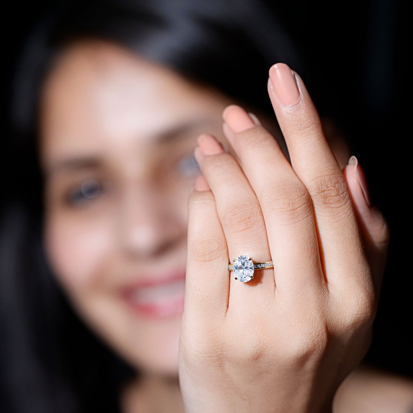 Certified 2 Carat Lab Grown Diamond Oval Engagement Ring