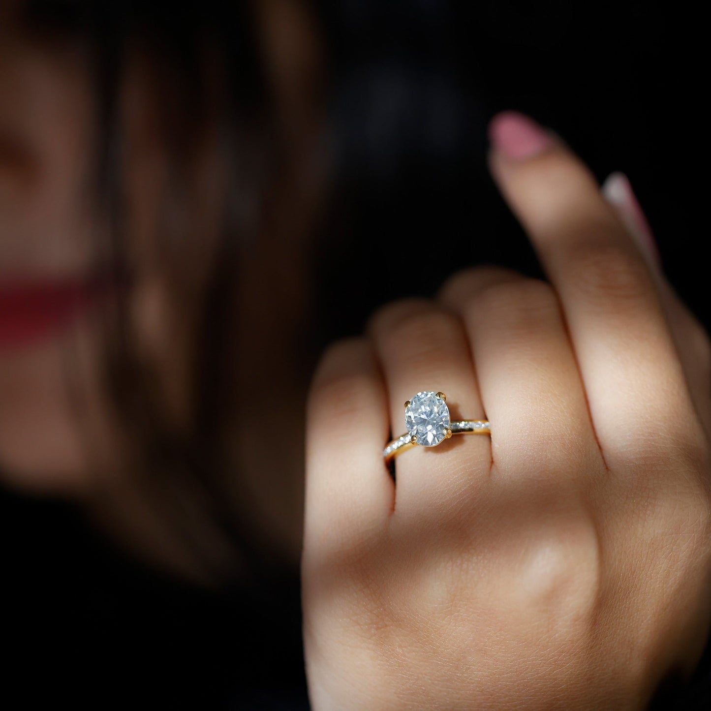 Certified 2 Carat Lab Grown Diamond Oval Engagement Ring