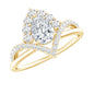 Pear Cut 0.6 Carat Lab Grown Diamond Designer Engagement Ring