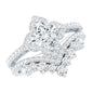 1.25 Carat Princess Cut Lab Grown Diamond Designer Bridal Ring Set