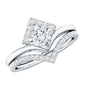 Lab Grown Diamond Princess Cut Engagement Ring With Ring Guard