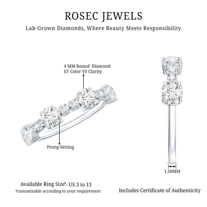 Lab Grown Diamond Stackable Eternity Ring For Women