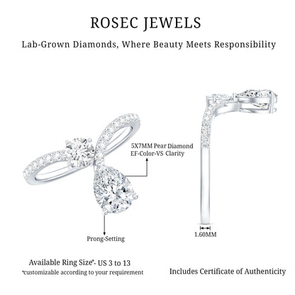 Designer Lab Grown Diamond Engagement Ring