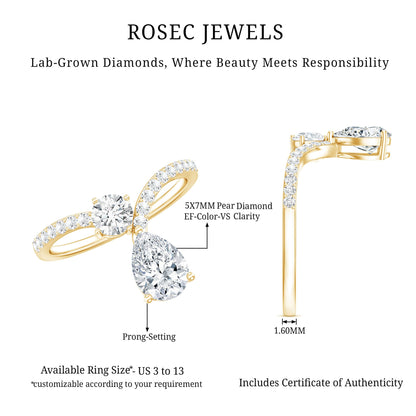 Designer Lab Grown Diamond Engagement Ring