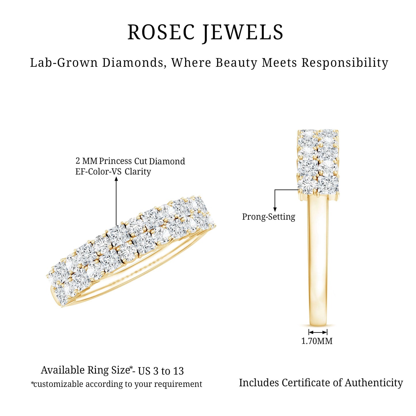 Lab Grown Diamond Wedding Anniversary Ring With Certificate