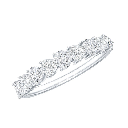 Brilliant Cut Lab Grown Diamond Heart Wedding Band Ring
