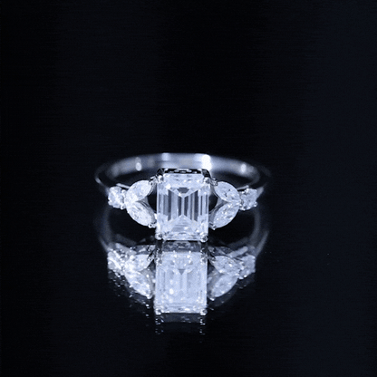 Womens Diamond Engagement Ring with Split Shank