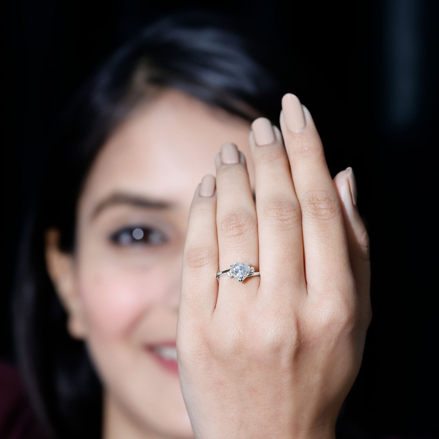1.2 Carat Heart Lab Grown Diamond Proposal Ring For Her