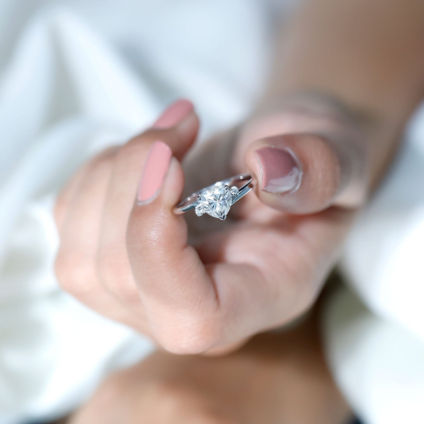 1.2 Carat Heart Lab Grown Diamond Proposal Ring For Her