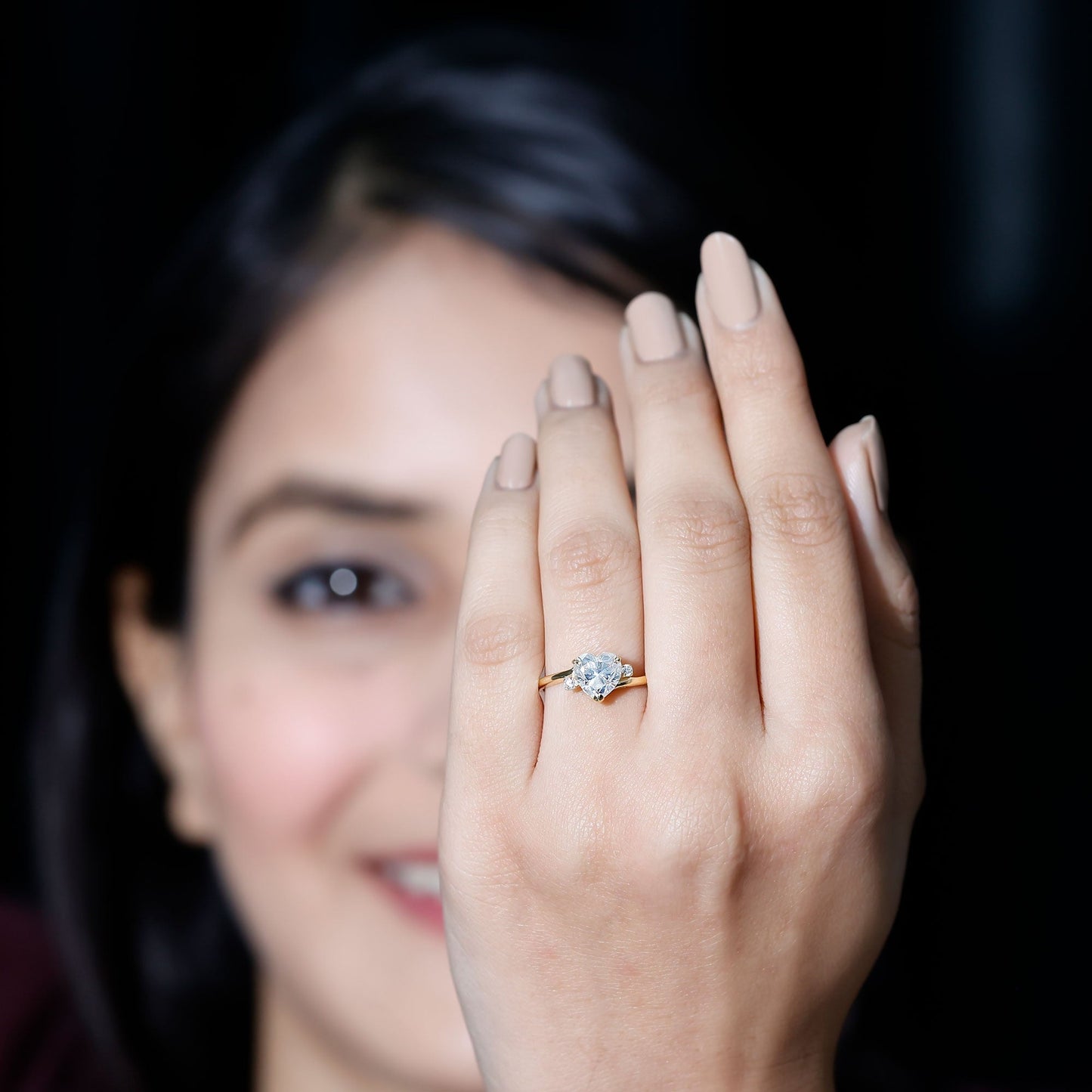 1.2 Carat Heart Lab Grown Diamond Proposal Ring For Her