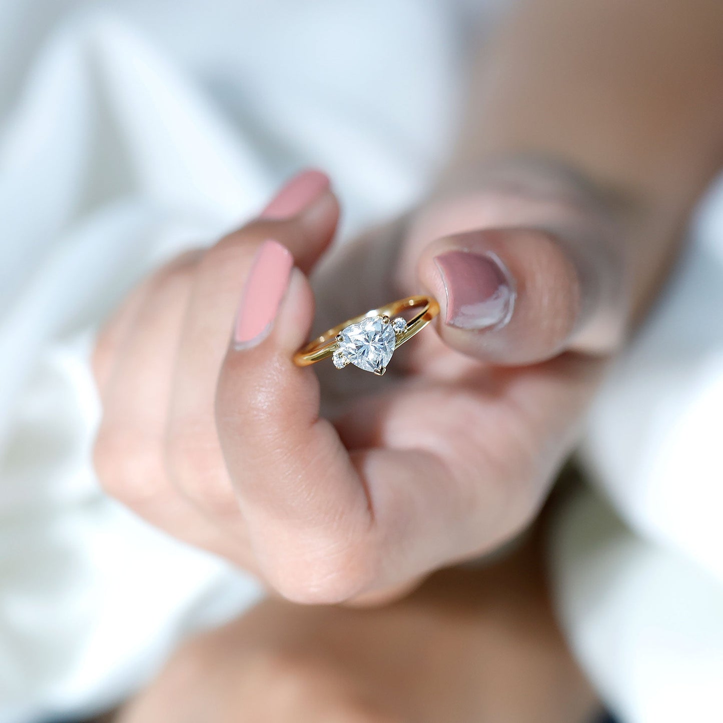 1.2 Carat Heart Lab Grown Diamond Proposal Ring For Her