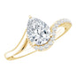 Diamond Teardrop Designer Engagement Ring