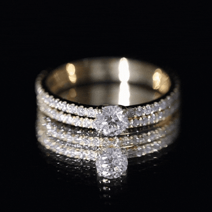 Certified Lab Created Diamond Wedding Ring Set For Bride