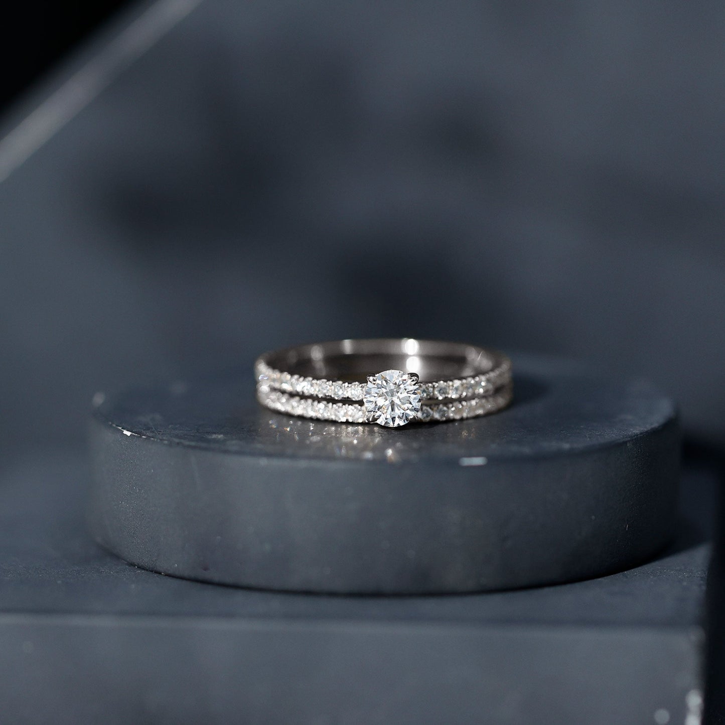 Certified Lab Created Diamond Wedding Ring Set For Bride