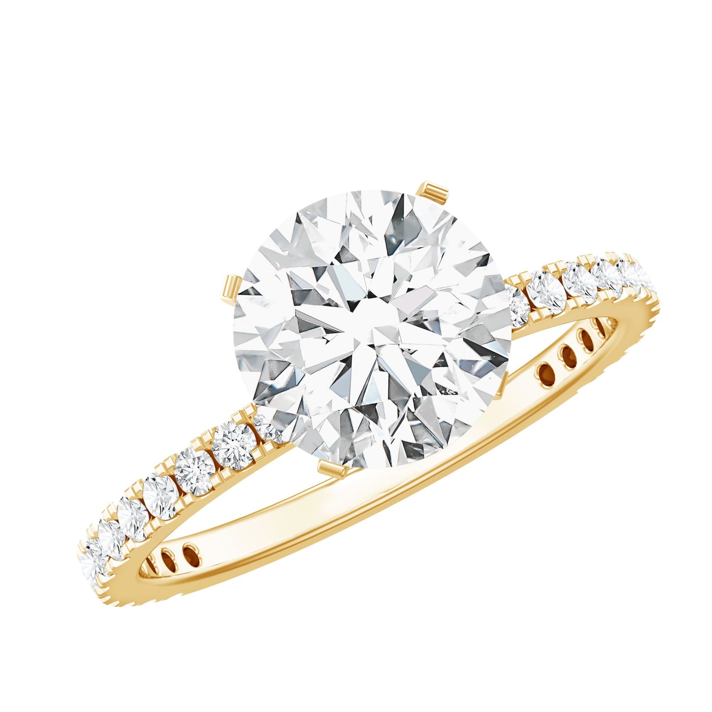 Brilliant Cut 2 Carat Lab Grown Diamond Solitaire Engagement Ring
