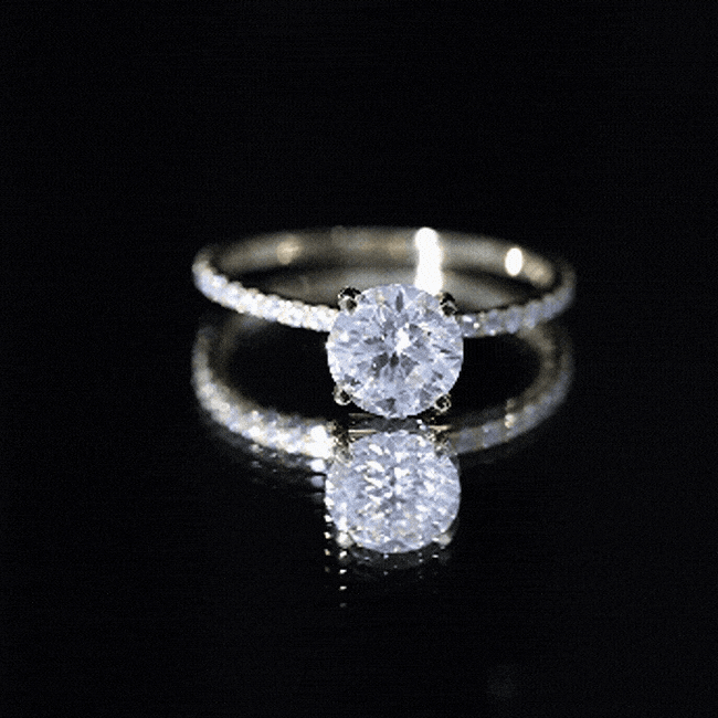 Certified 3 Carat Lab Grown Solitaire Diamond Engagement Ring