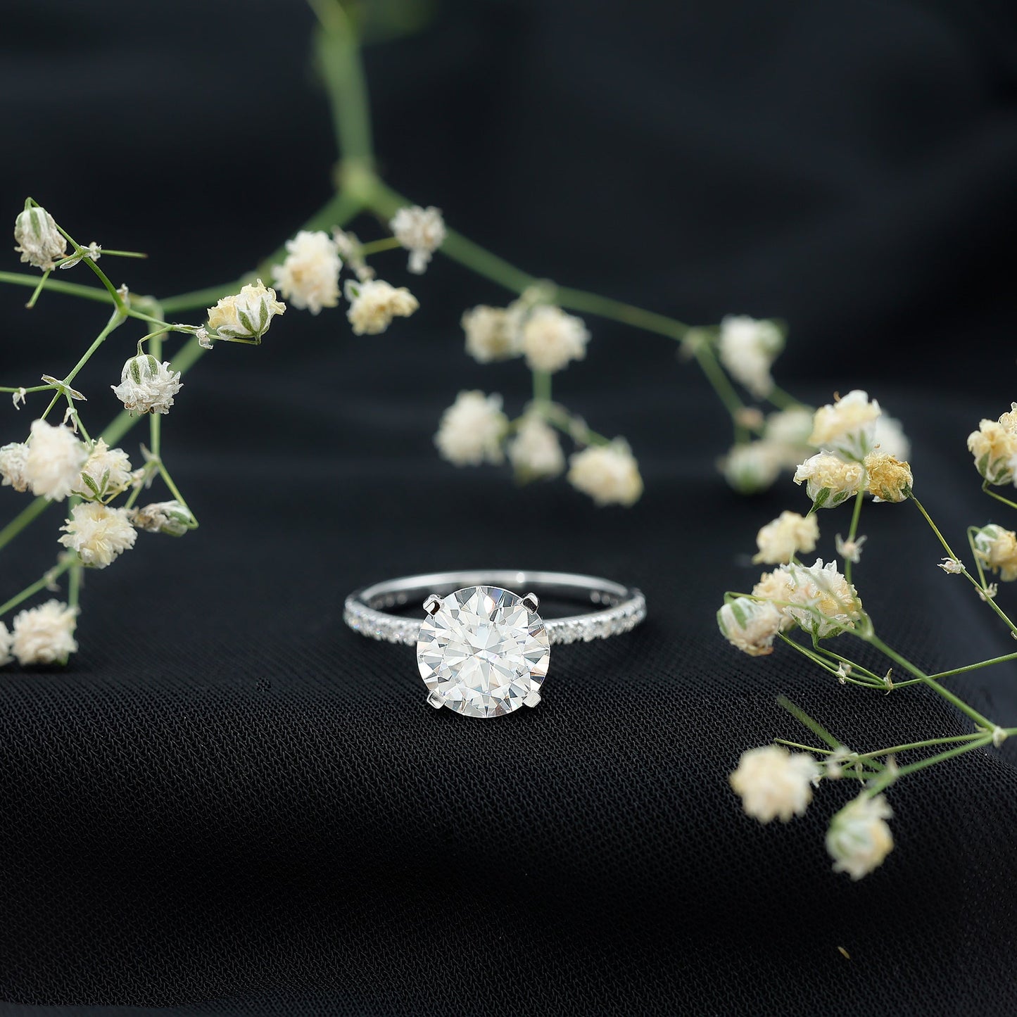 Certified 3 Carat Lab Grown Solitaire Diamond Engagement Ring