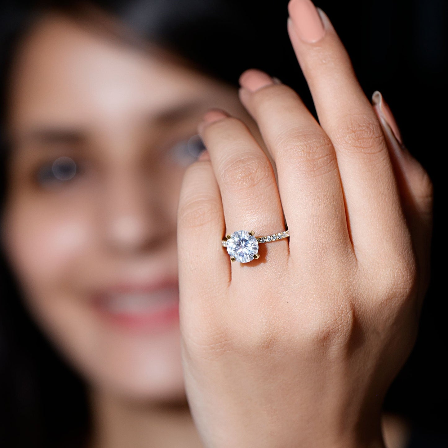 Certified 3 Carat Lab Grown Solitaire Diamond Engagement Ring