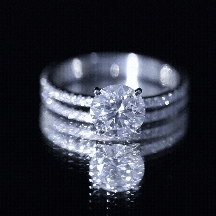 Lab Grown Diamond Wedding Ring Set with Certificate