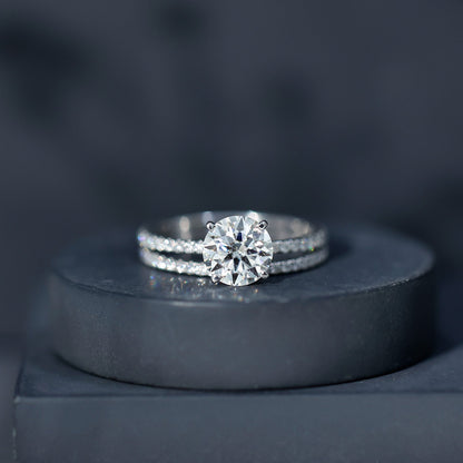 Lab Grown Diamond Wedding Ring Set with Certificate