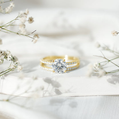 Lab Grown Diamond Wedding Ring Set with Certificate