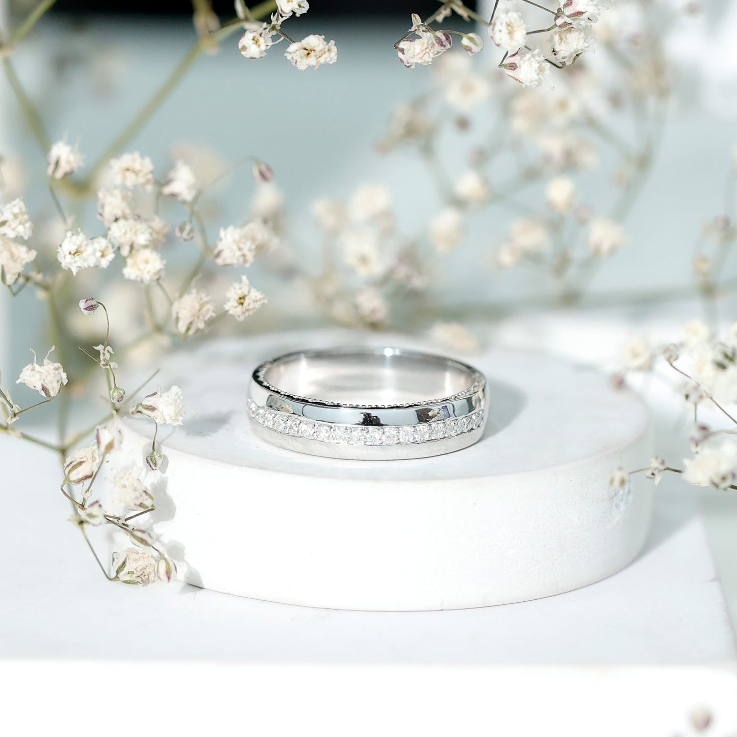 Certified Lab Grown Diamond Mens Wedding Band