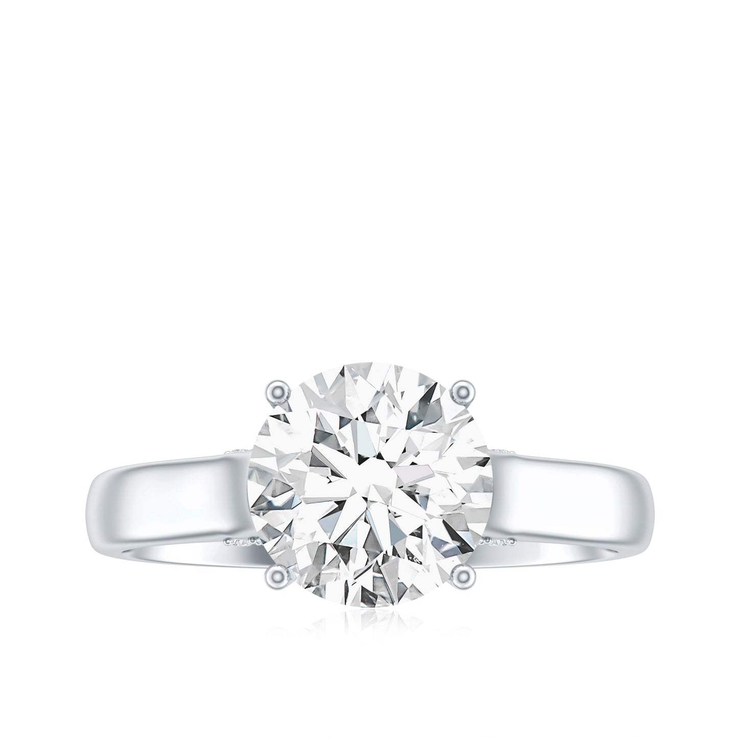Brilliant Cut Lab Grown Diamond Classic Engagement Ring with Certificate