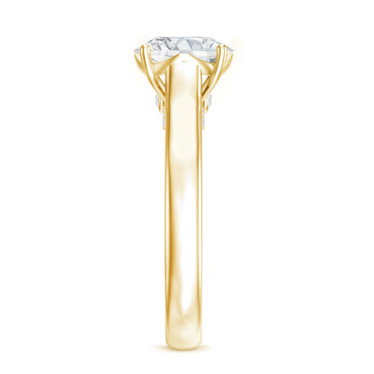 Brilliant Cut Lab Grown Diamond Classic Engagement Ring with Certificate