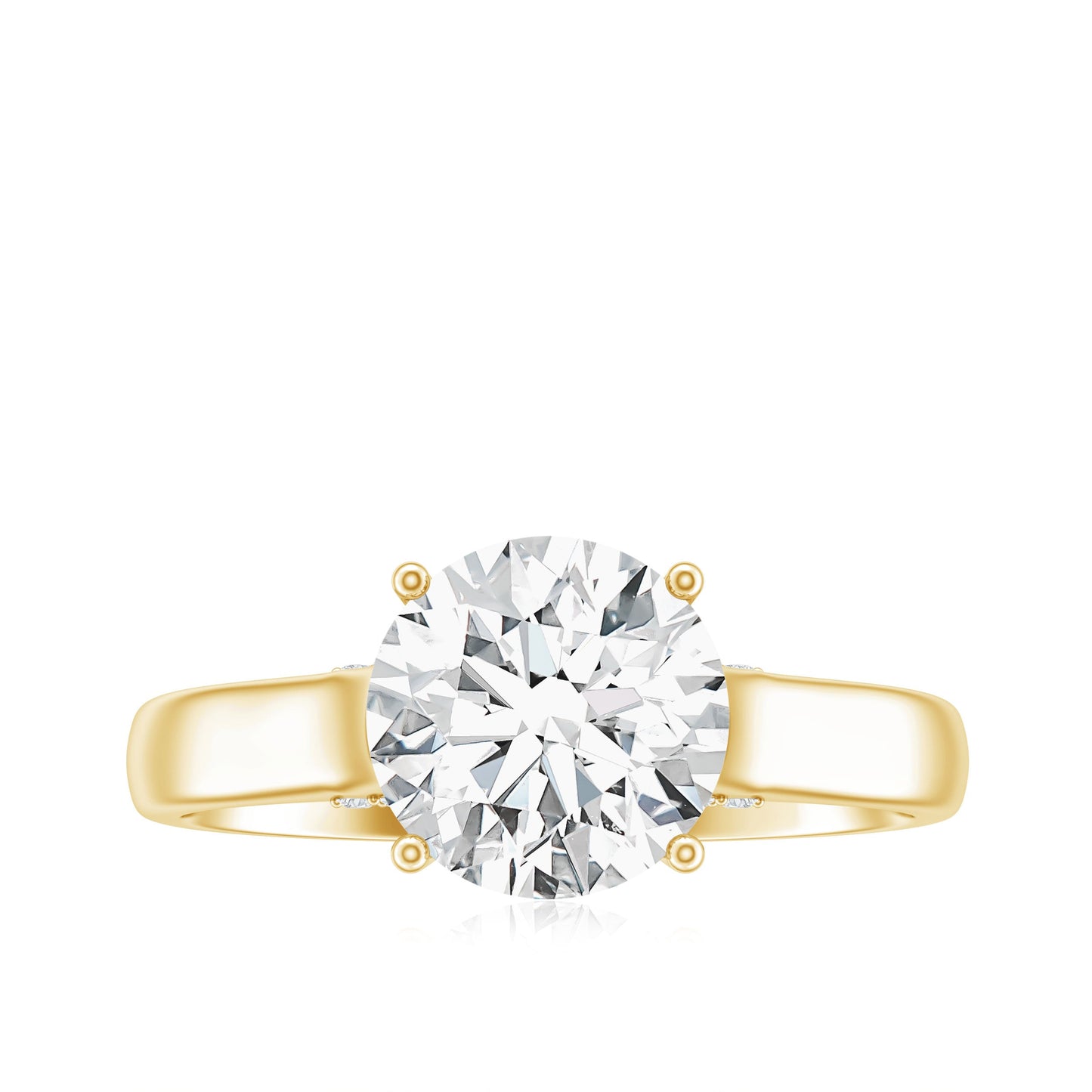 Brilliant Cut Lab Grown Diamond Classic Engagement Ring with Certificate