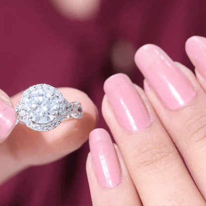 Lab Created Diamond Criss Cross Engagement Ring For Women
