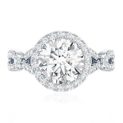 Lab Created Diamond Criss Cross Engagement Ring For Women