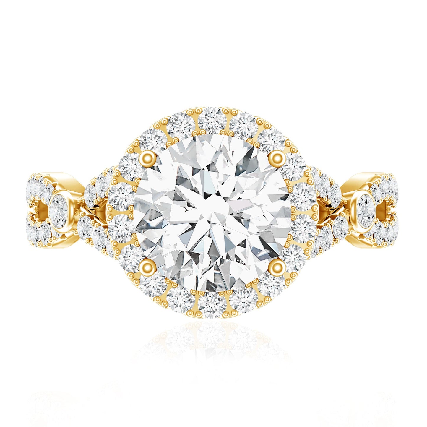 Lab Created Diamond Criss Cross Engagement Ring For Women