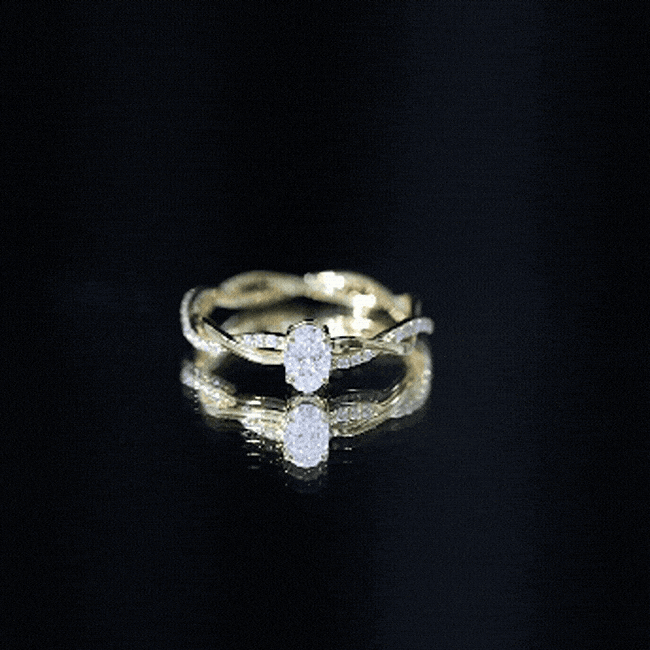 Lab Grown Diamond Promise Ring With Twisted Shank