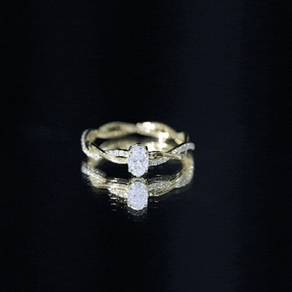 Lab Grown Diamond Promise Ring With Twisted Shank