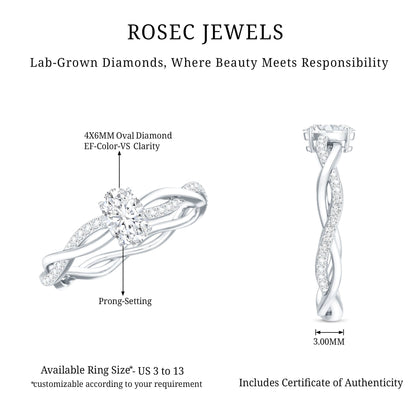 Lab Grown Diamond Promise Ring With Twisted Shank