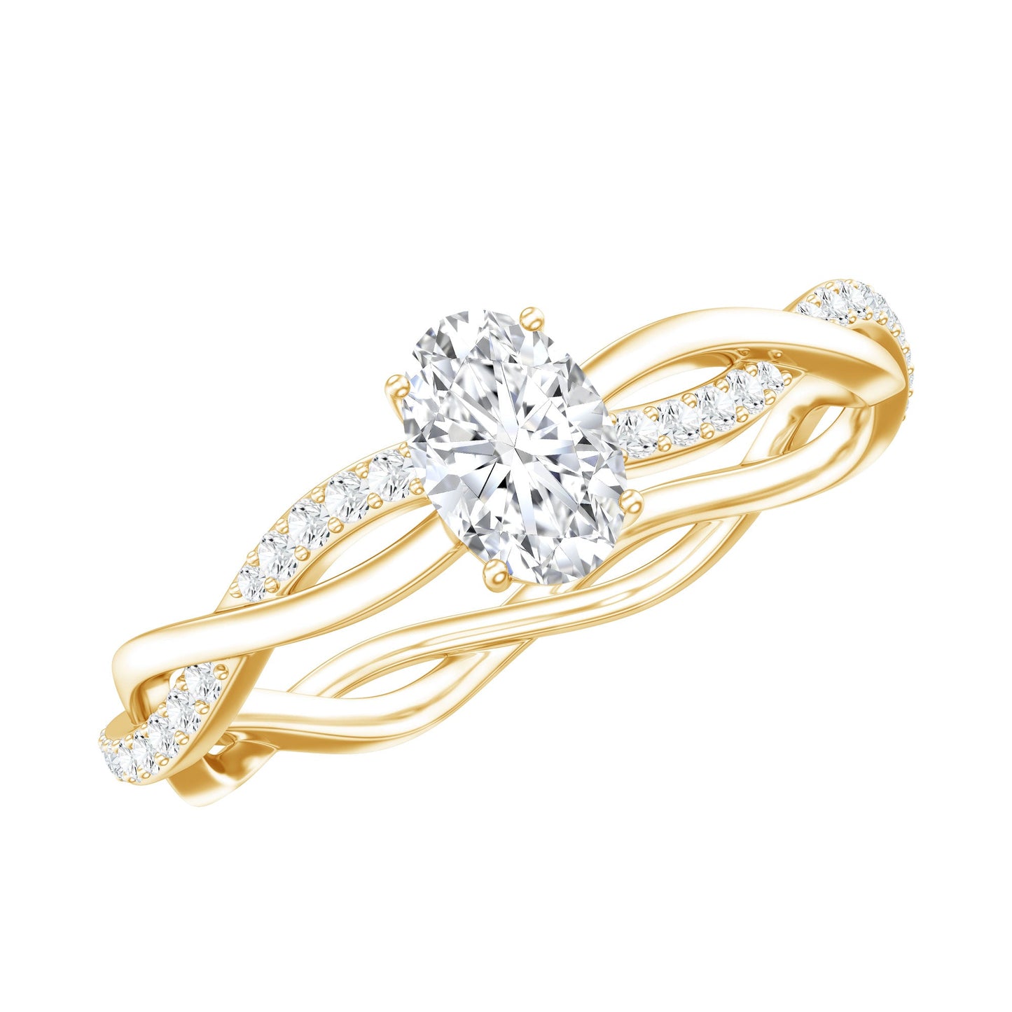 Lab Grown Diamond Promise Ring With Twisted Shank
