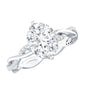 Lab Grown Diamond Oval Engagement Ring With Braided Style Band