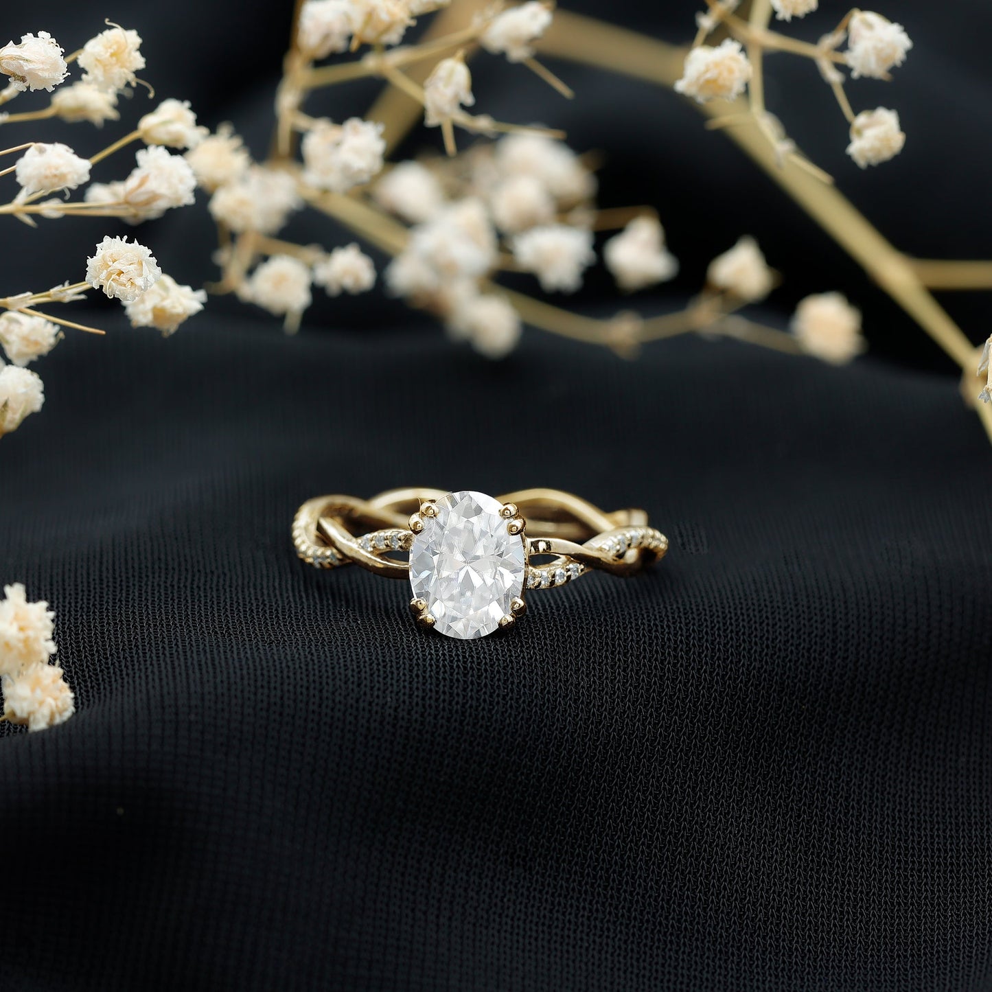 2 Carat Lab Grown Diamond Oblong Engagement Ring