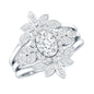 0.7 Carat Lab Grown Diamond Vintage Engagement Ring with 2 Wedding Bands