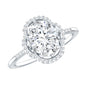 Brilliant Cut Oval Lab Grown Diamond Halo Engagement Ring