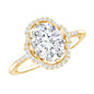 Brilliant Cut Oval Lab Grown Diamond Halo Engagement Ring