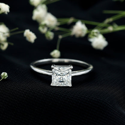 1.2 Carat Certified Lab Grown Diamond Square Cut Engagement Ring