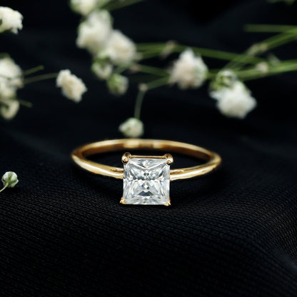 1.2 Carat Certified Lab Grown Diamond Square Cut Engagement Ring