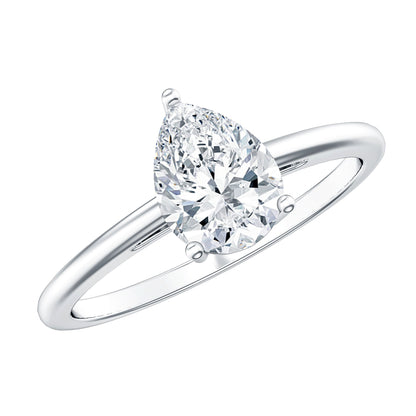 Single Stone Lab Grown Diamond Pear Engagement Ring