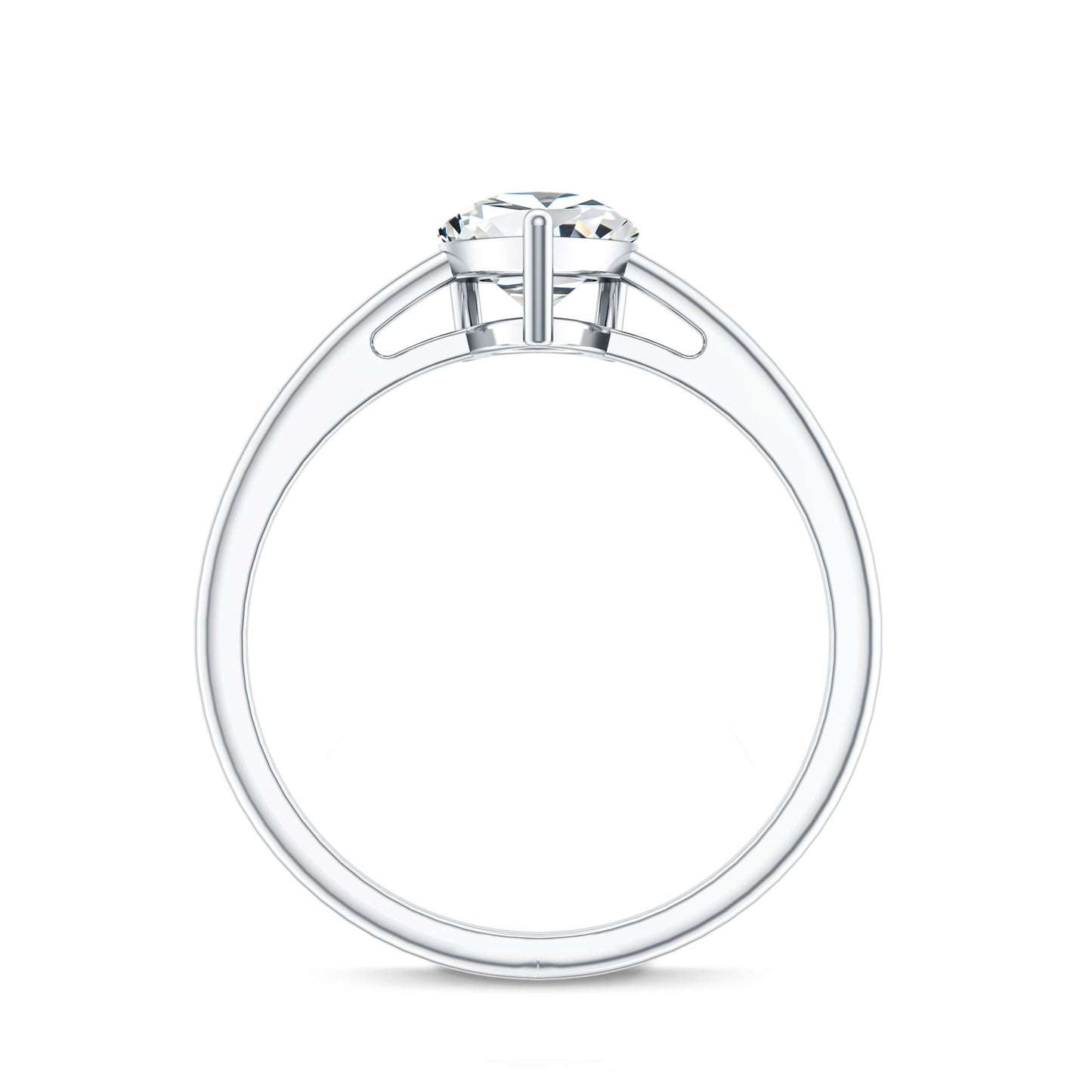 Single Stone Lab Grown Diamond Pear Engagement Ring